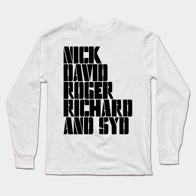 Nick David Roger Richard and Syd Long Sleeve T-Shirt by DAFTFISH